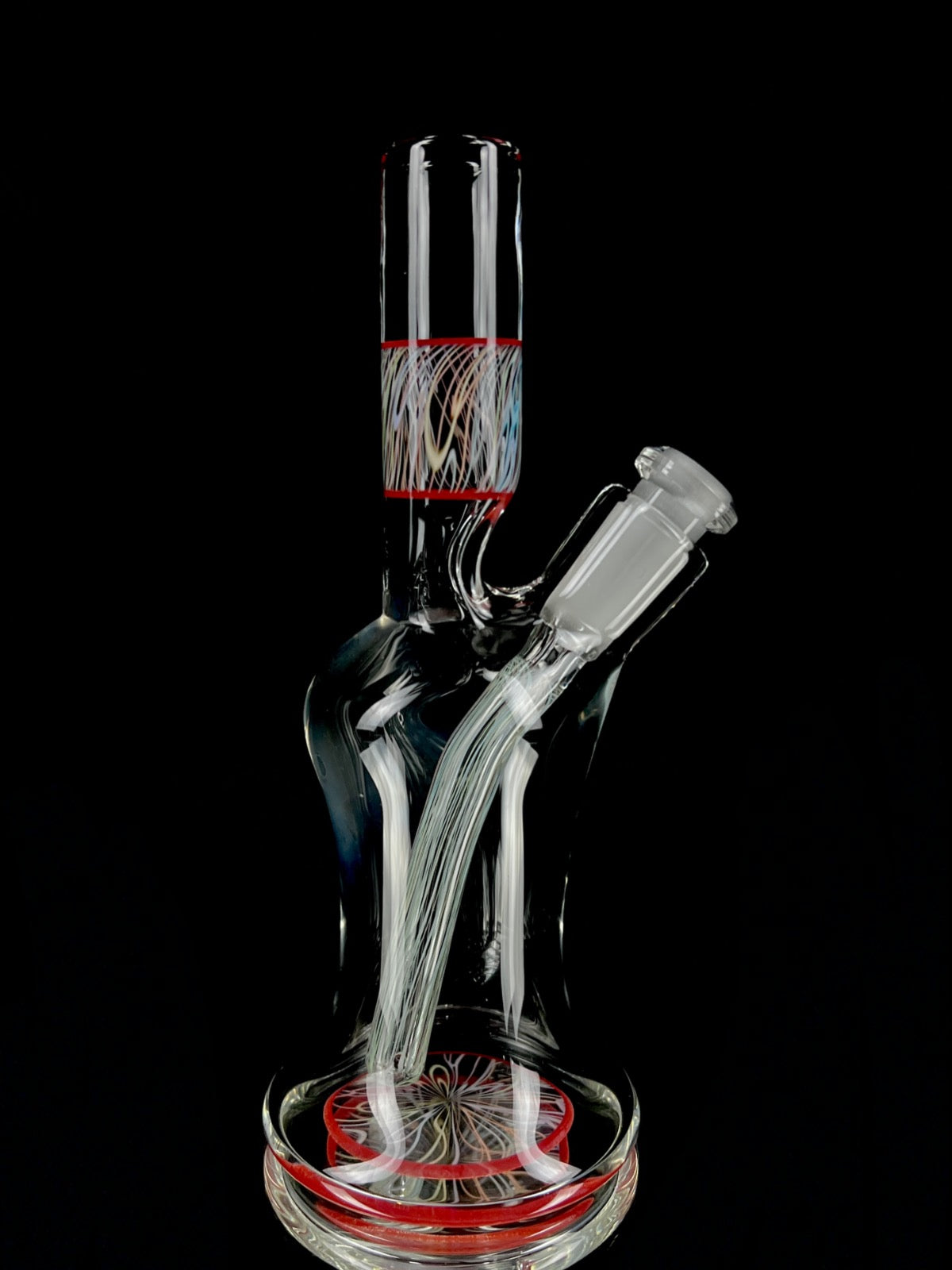 Cherry x rainbow scribble accent tube by Snoopy Glass