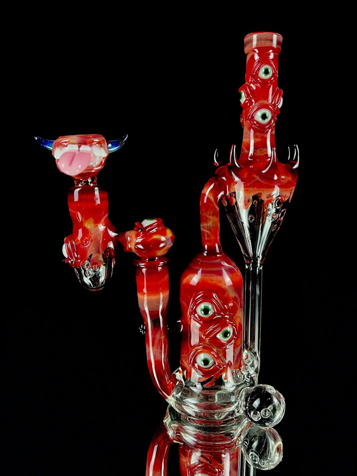 Tequila sunrise argus recycler by Leviathan Glass