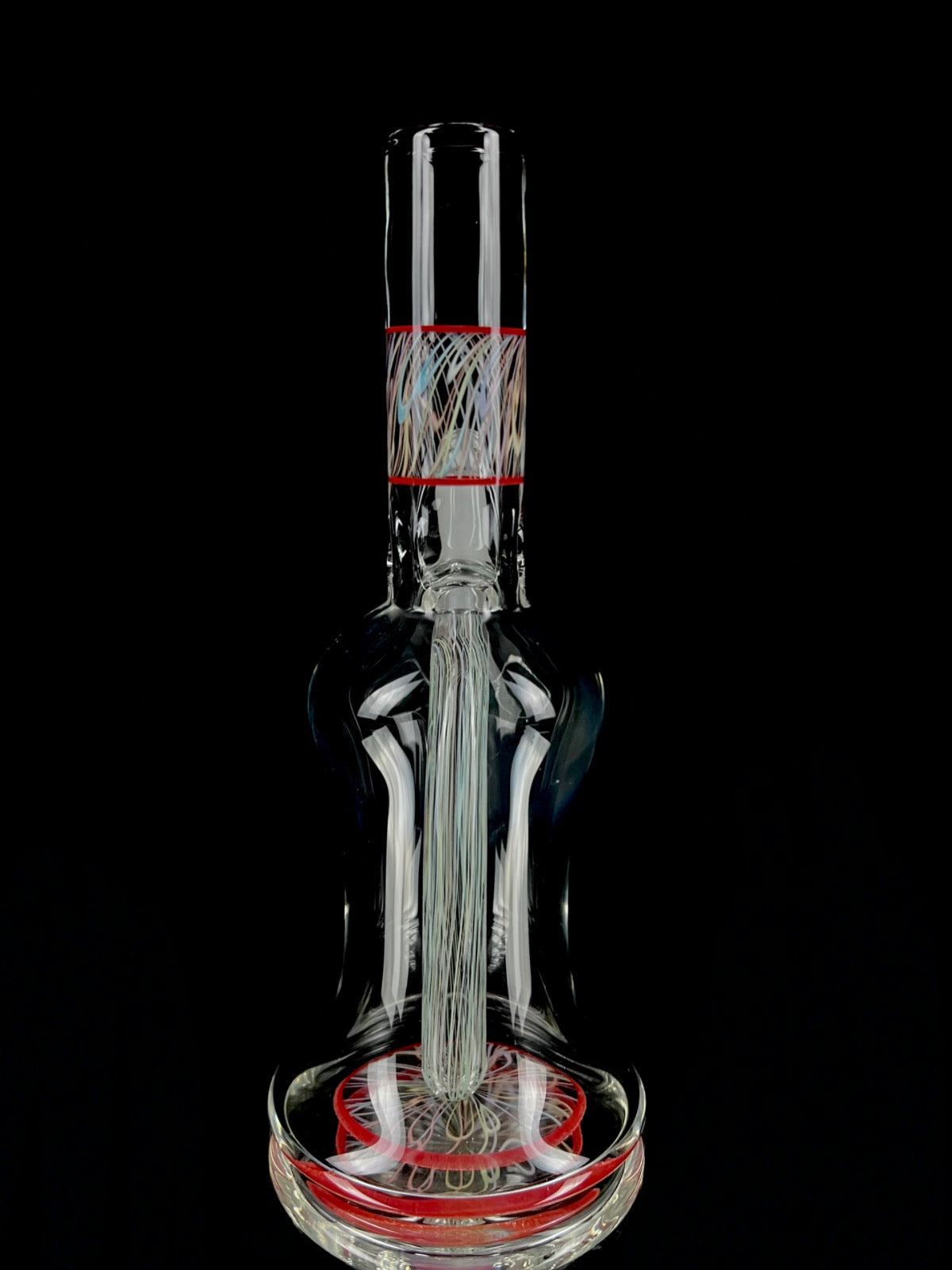 Cherry x rainbow scribble accent tube by Snoopy Glass