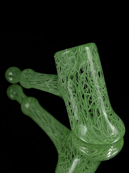 Jade green scribble hammer by Snoopy Glass