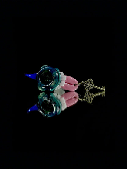 18mm blue slyme triclops slide by Leviathan Glass