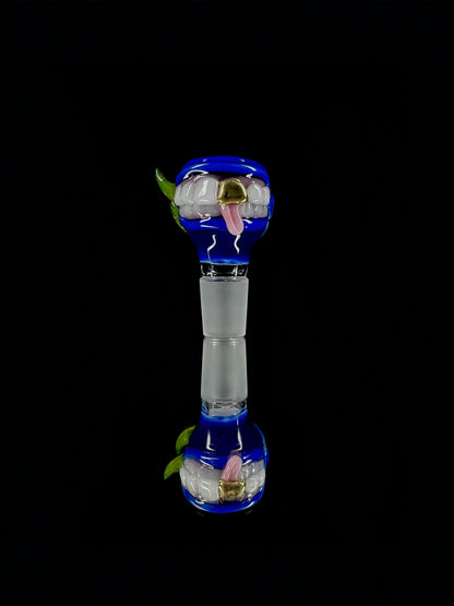 18mm cobalt over white cyclops slide by Leviathan Glass