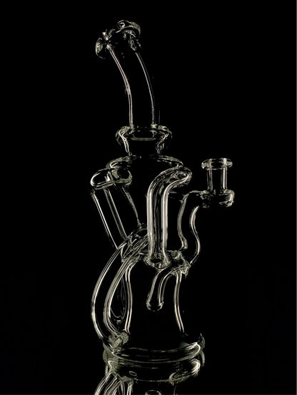 Clear triple double recycler by Kylou Glass