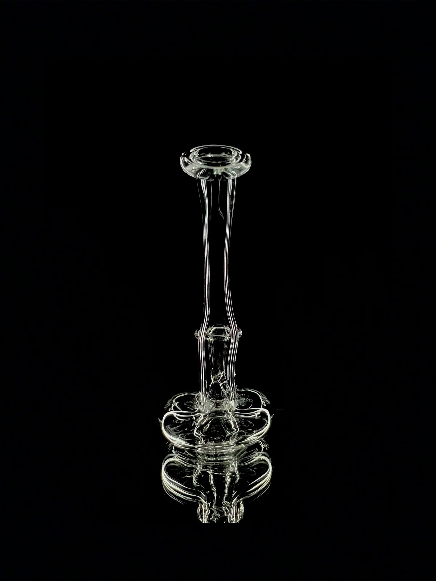 Clear donut dry pipe by Hazy Glass
