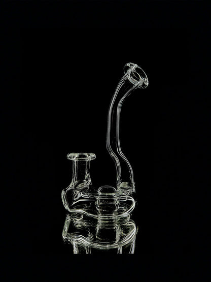 Clear donut dry pipe by Hazy Glass