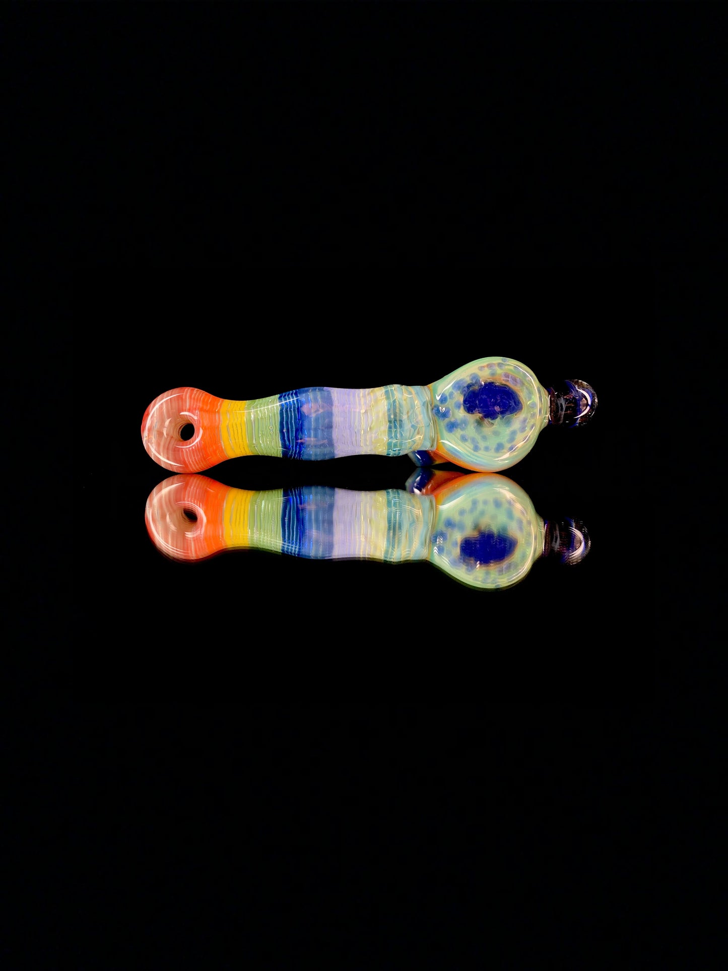 Rainbow linework hammer by Prozak Glass